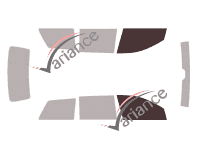 Mascherina per vetri - Kit vetri anteriori - Fiat Stilo (1) 5 porte estate (2001 - 2007) Mascherina per vetri - Kit vetri anteriori - Fiat Stilo (1) 5 porte estate (2001 - 2007)