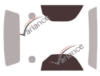 Gabarit vitrage - kit vitres avant - Ford Thunderbird (11) Cabriolet 2 portes (2002 - 2006)