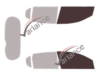 Glazing template - front window kit - Holden Barina (5) 5 doors (2005 - 2012)