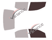 Verglasungsschablone - Satz Frontscheiben - Holden Barina (5) Sedan Limousine 4 Türen (2005 - 2012) Verglasungsschablone - Satz Frontscheiben - Holden Barina (5) Sedan Limousine 4 Türen (2005 - 2012)