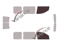 Glazing template - front window kit - Holden Combo 6 doors (2002 - 2011)