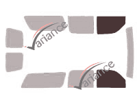 Plantilla de acristalamiento - kit de ventana delantera - Holden Suburban 6 puertas (2000 - 2006) Plantilla de acristalamiento - kit de ventana delantera - Holden Suburban 6 puertas (2000 - 2006)