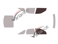 Glazing template - front window kit - Holden Vectra (1) 5 doors (1997 - 2002)