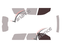Glazing template - front window kit - Holden Vectra (1) Wagon Break 5 doors (1997 - 2002)