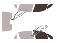 Glazing template - front window kit - Peugeot 307 (1) Berline 4 doors (2003 - 2011) Glazing template - front window kit - Peugeot 307 (1) Berline 4 doors (2003 - 2011)