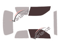 Glazing template - front window kit - Toyota Starlet 3 doors (1984 - 1999) Glazing template - front window kit - Toyota Starlet 3 doors (1984 - 1999)