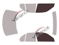 Plantilla de acristalamiento - kit de ventanillas delanteras - Nissan Primera (1) 4 puertas (1990 - 1996)