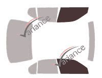 Gabarit vitrage - kit vitres avant - Nissan Primera (2) Berline 4 portes (1996 - 2002)