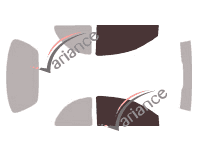 Glazing template - front window kit - Ford Ka (1) 3 doors (1996 - 2008) Glazing template - front window kit - Ford Ka (1) 3 doors (1996 - 2008)