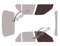 Gabarit vitrage - kit vitres avant - Renault R 19 (1) Chamade Berline 4 portes (1988 - 1999)