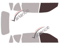 Gabarit vitrage - kit vitres avant - Kia Carens (1) 5 portes (1996 - 2002) Gabarit vitrage - kit vitres avant - Kia Carens (1) 5 portes (1996 - 2002)