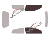 Glazing template - front window kit - Honda Civic (7) 3 doors (2001 - 2007) Glazing template - front window kit - Honda Civic (7) 3 doors (2001 - 2007)