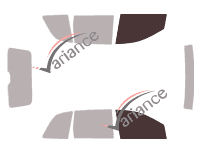 Glazing template - front window kit - Hyundai Matrix 5 doors (2001 - 2009)