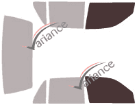 Mascherina per vetri - kit vetri anteriori - Bentley Arnage Sedan 4 porte (1998 - 2010)