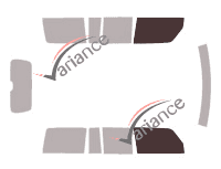 Gabarit vitrage - kit vitres avant - Jeep Commander 5 portes (2005 - 2011)