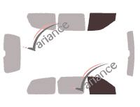 Glazing template - front window kit - Kia Sedona (1) 5 doors (1999 - 2006)