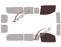 Plantilla de acristalamiento - kit de ventanilla delantera - Peugeot Expert (3) Puertas largas 5/6 (desde 2016)