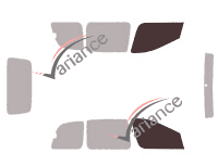 Gabarit vitrage - kit vitres avant - Mercedes-Benz Vaneo (1) 5 portes (2001 - 2006) Gabarit vitrage - kit vitres avant - Mercedes-Benz Vaneo (1) 5 portes (2001 - 2006)