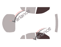 Gabarit vitrage - kit vitres avant - Mitsubishi Carisma 5 portes (1995 - 2003)