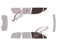 Plantilla de acristalamiento - kit de ventana delantera - Mitsubishi Endeavor 5 puertas (2004 - 2012)