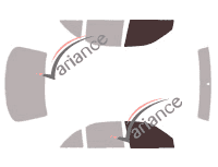 Glazing template - front window kit - Mitsubishi Galant (7) Berline 4 doors (1992 - 1998)