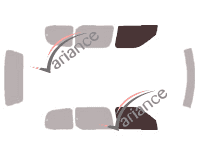 Plantilla de acristalamiento - kit de ventana delantera - Nissan Quest (2) 5 puertas (1999 - 2003)