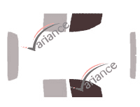 Glazing template - front window kit - Nissan Titan (1) Crew Cab Pick-up 4 doors (2004 - 2016)