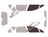 Glazing template - front window kit - Peugeot 407 (1) SW Break 5 doors (2004 - 2011) Glazing template - front window kit - Peugeot 407 (1) SW Break 5 doors (2004 - 2011)