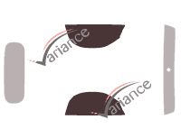 Gabarit vitrage - kit vitres avant - Porsche Boxster (1) Phase 2 Cabriolet 2 portes (2003 - 2004)