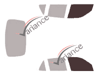 Glazing template - front window kit - Saab 9000 Berline 4 doors (1994 - 1998)