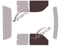 Gabarit vitrage - kit vitres avant - Chevrolet 1500-2500-3500 (1) Extended Cab Pick-up 2 portes (1998 - 2007)