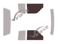 Gabarit vitrage - kit vitres avant - Chevrolet 1500-2500-3500 (4) Extended Cab Pick-up 2 portes (1988 - 1998)