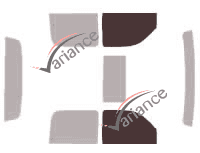 Glazing template - front window kit - Chevrolet Avalanche 4 doors (2001 - 2006)