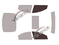 Glazing template - front window kit - Chrysler 300 M Berline 4 doors (1999 - 2004) Glazing template - front window kit - Chrysler 300 M Berline 4 doors (1999 - 2004)