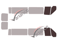 Glazing template - front window kit - Ford Transit (4) Long 6 doors (2000 - 2013) Glazing template - front window kit - Ford Transit (4) Long 6 doors (2000 - 2013)
