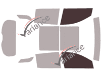 Gabarit vitrage - kit vitres avant - Gmc Terrain (2) 5 portes (2017 - 2024)