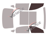 Glazing template - front window kit - Genesis G80 (1) Berline 4 doors (2016 - 2020)