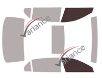 Gabarit vitrage - kit vitres avant - Genesis G90 (1) Berline 4 portes (2016 - 2022)