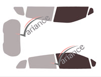 Plantilla de acristalamiento - kit de ventana frontal - Kandi K23 (1) 5 puertas (desde 2020)
