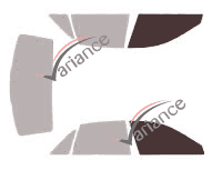Gabarit vitrage - kit vitres avant - Rolls Ghost (1) Berline 4 portes (2010 - 2020)