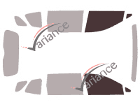 Gabarit vitrage - kit vitres avant - Ssangyong Rodius 5 portes (depuis 2013)