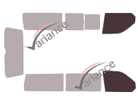 Gabarit vitrage - kit vitres avant - Volkswagen Transporter T5 (5) Long 4 portes (2003 - 2015) Gabarit vitrage - kit vitres avant - Volkswagen Transporter T5 (5) Long 4 portes (2003 - 2015)