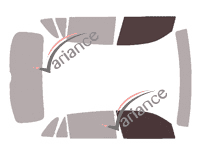 Glazing template - front window kit - Volkswagen Atlas (1) Cross Sport 5 doors (since 2020)
