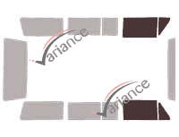 Glazing template - front window kit - Volkswagen Transporter T3 (3) 4 doors (1979 - 1990) Glazing template - front window kit - Volkswagen Transporter T3 (3) 4 doors (1979 - 1990)