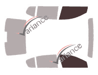 Mascherina per vetri - kit vetri anteriori - Acura RLX (1) berlina 4 porte (2013 - 2020)
