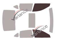 Plantilla de acristalamiento - kit de ventana delantera - Acura TLX (2) sedán de 4 puertas (desde 2021) Plantilla de acristalamiento - kit de ventana delantera - Acura TLX (2) sedán de 4 puertas (desde 2021)
