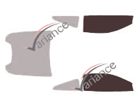 Glazing template - front window kit - Aston Martin Vanquish Coupé 2 doors (2001 - 2007) Glazing template - front window kit - Aston Martin Vanquish Coupé 2 doors (2001 - 2007)