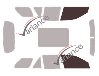 Glazing template - front window kit - Cadillac SRX 5 doors (2002 - 2009)