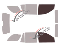 Glazing template - front window kit - Chevrolet Tahoe (5) Short 5-door (since 2020)