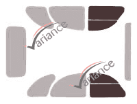 Template - kit vetri anteriori - Citroën 2 CV Berline 4 portes (1960 - 1990) Template - kit vetri anteriori - Citroën 2 CV Berline 4 portes (1960 - 1990)